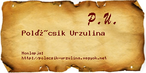Polácsik Urzulina névjegykártya